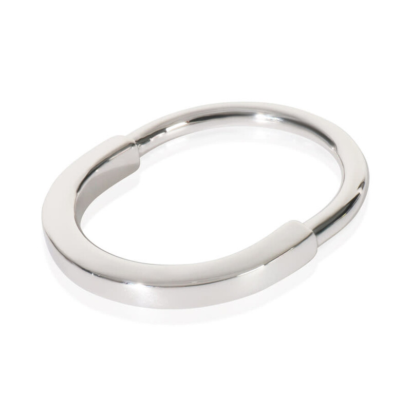 Tiffany & Co. Pre-Owned Tiffany & Co. White Gold Lock Ring 152373