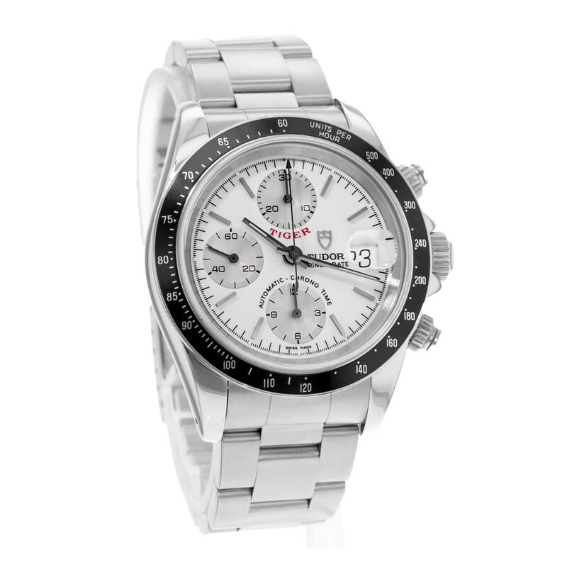 Tudor Pre-owned Tudor Prince Date Chronograph Automatic White Dial