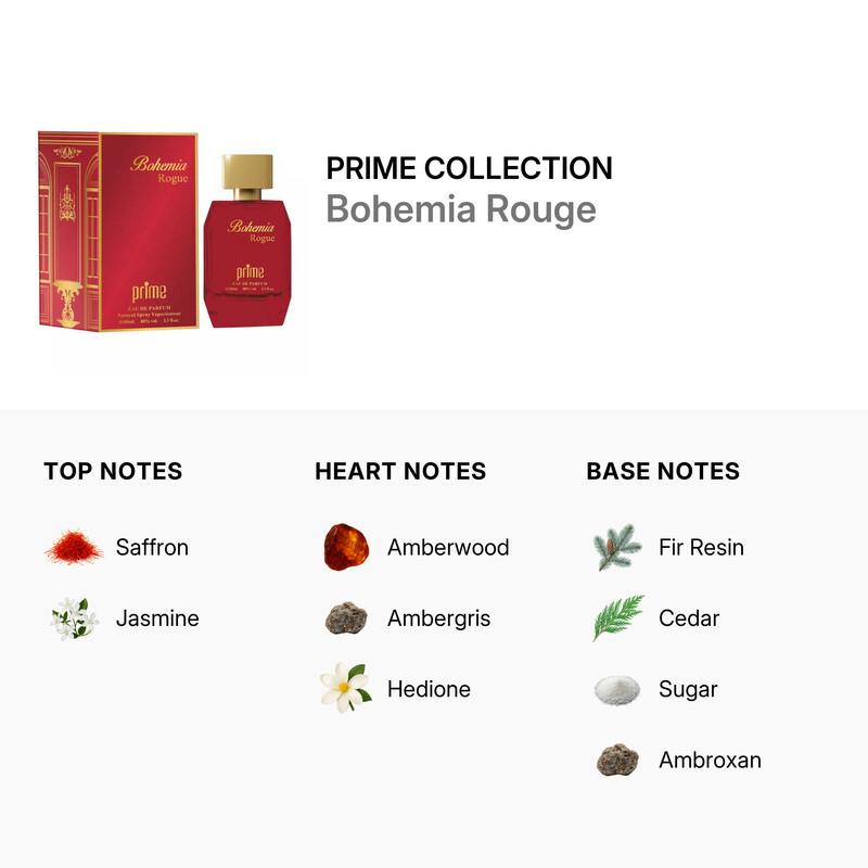 Prime Collection Ladies Bohemia Rouge EDP Spray 3.3 oz Fragrances