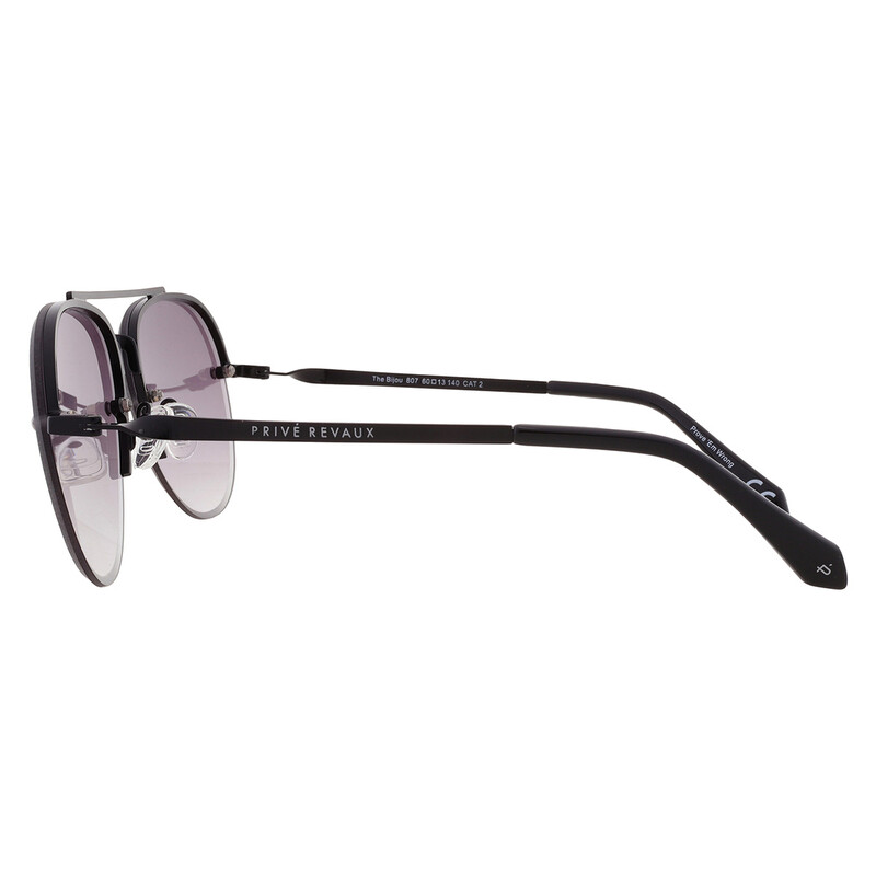 Prive' Revaux Grey Shaded Pilot Unisex Sunglasses THE BIJOU/S 0807