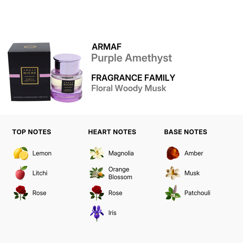Armaf Purple Amethyst by Armaf Niche for Women - 3 oz EDP Spray