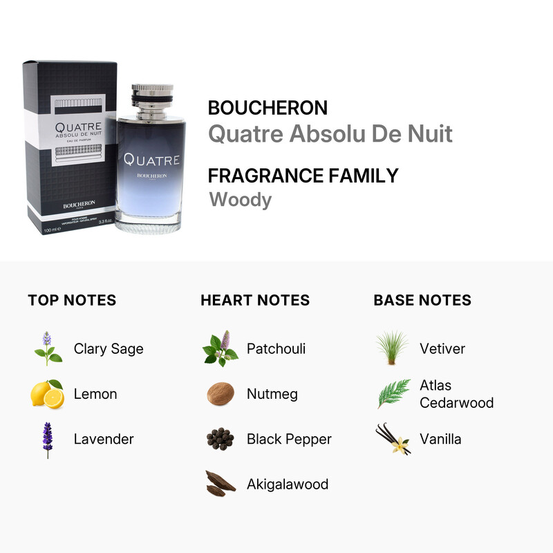 Boucheron Quatre Absolu De Nuit / Boucheron EDP Spray 3.3 oz (100