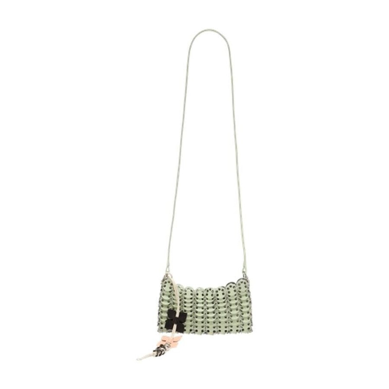 Rabanne Studded Calfskin Crossbody Bag — Green 26ESS0508CLF485