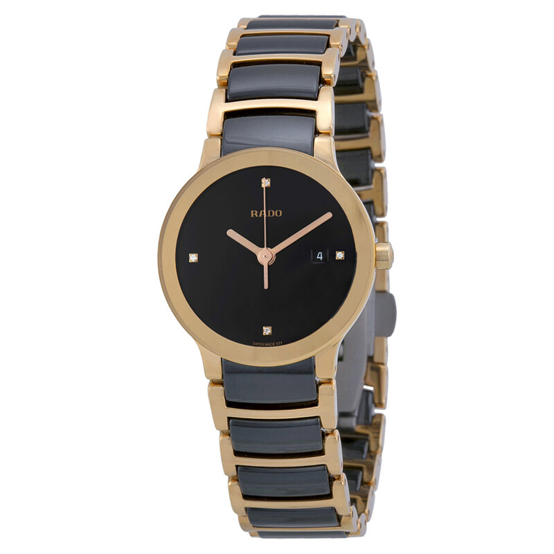 RADO 153.3678.2 レディース 美品 Rado Centrix Jubile Ceramic Rose Gold-tone Ladies Watch R30555712