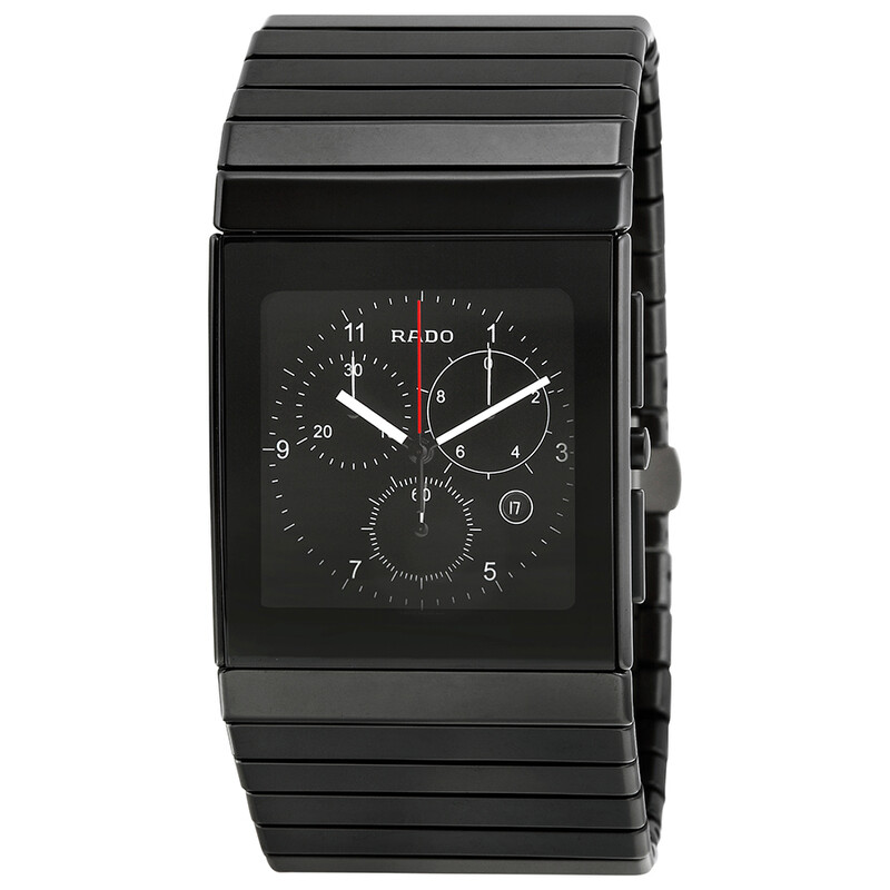 Rado Ceramica Chronograph Black Dial Black Ceramic Men's Watch ...