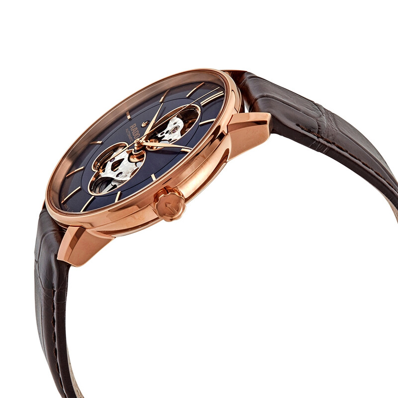 Rado Coupole Classic Open Heart Automatic Blue Dial Men's Leather