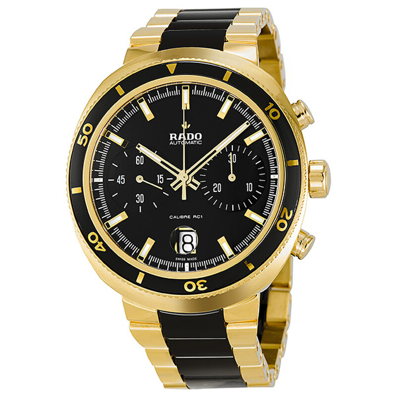 Rado D Star Chronograph Automatic Yellow Gold PVD and Black
