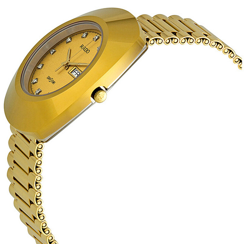 Rado Diastar Quartz Diamond Gold Dial Men