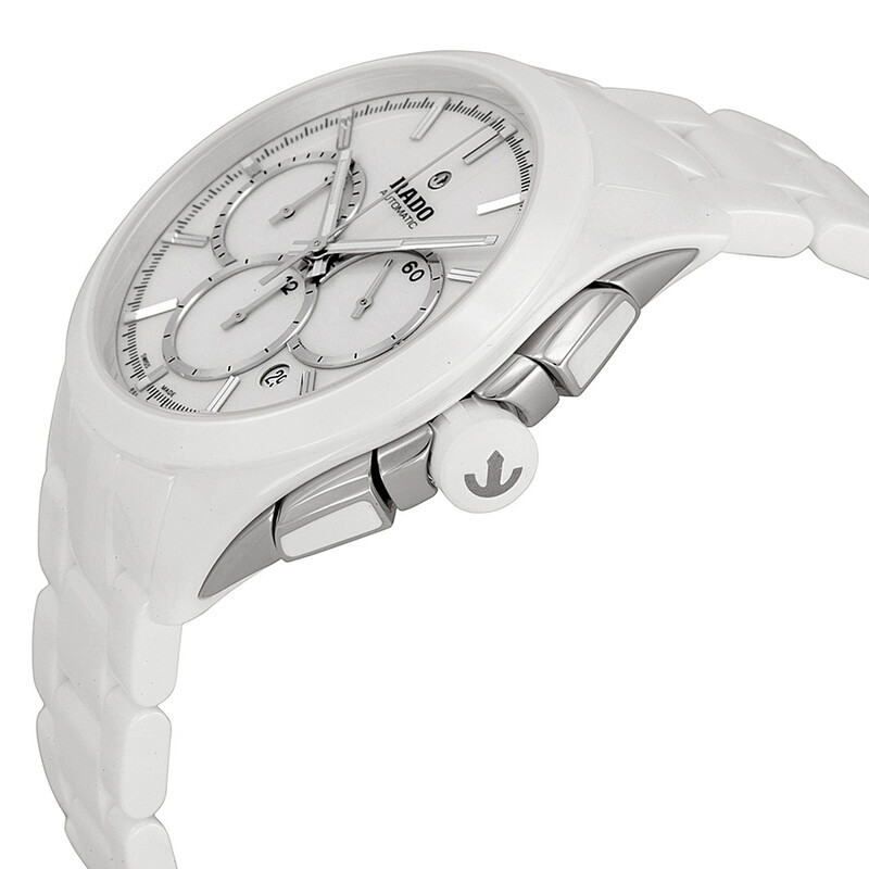 Rado Hyperchrome Automatic Chronograph White Dial White Ceramic