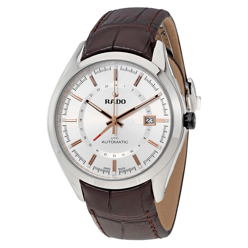 Rado HyperChrome Automatic Silver Dial Brown Leather Men's Watch