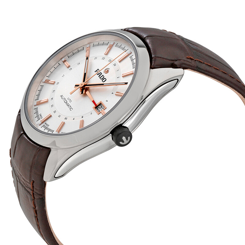 Rado HyperChrome Automatic Silver Dial Brown Leather Men's Watch