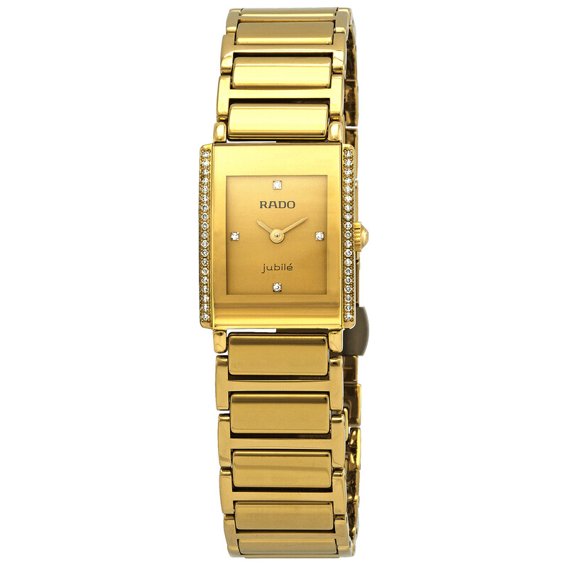 Rado Integral Jubile Quartz Diamond Gold Dial Ladies Watch Rado Integral Jubile Quartz Diamond Gold Dial Ladies Watch