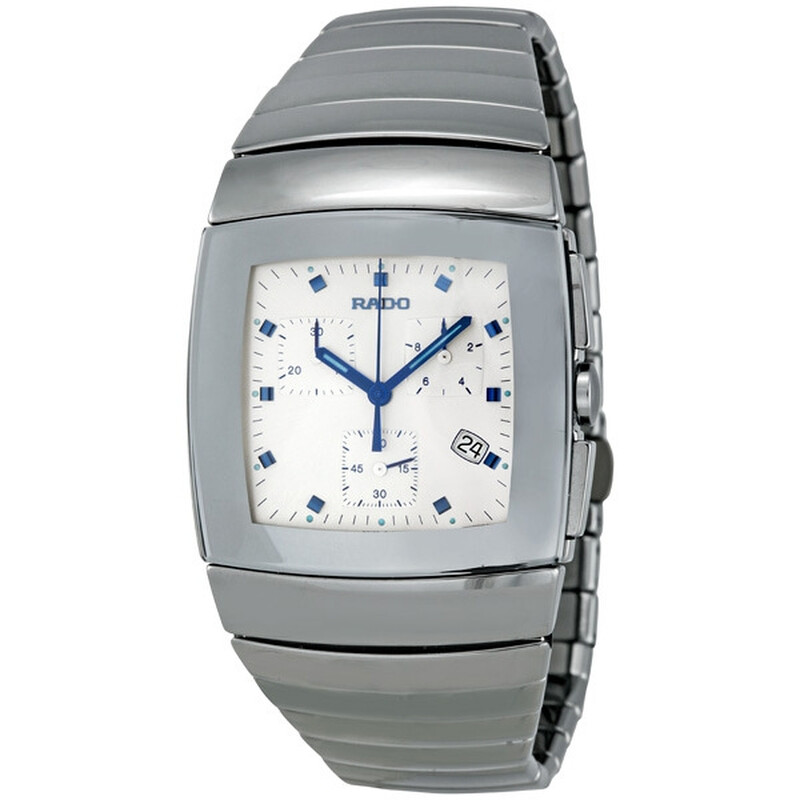 Rado Sintra Platinum-Tone Ceramic Chronograph Men's Watch