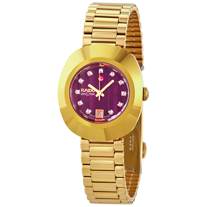 Rado The Original Automatic Diamond Purple Dial Ladies Watch
