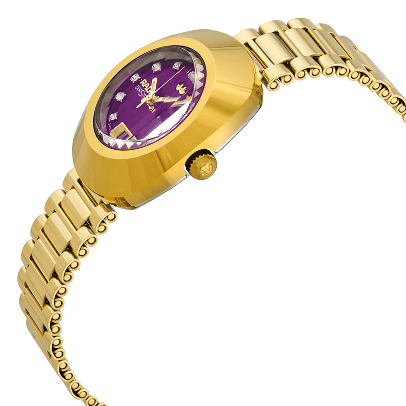Rado The Original Automatic Diamond Purple Dial Ladies Watch