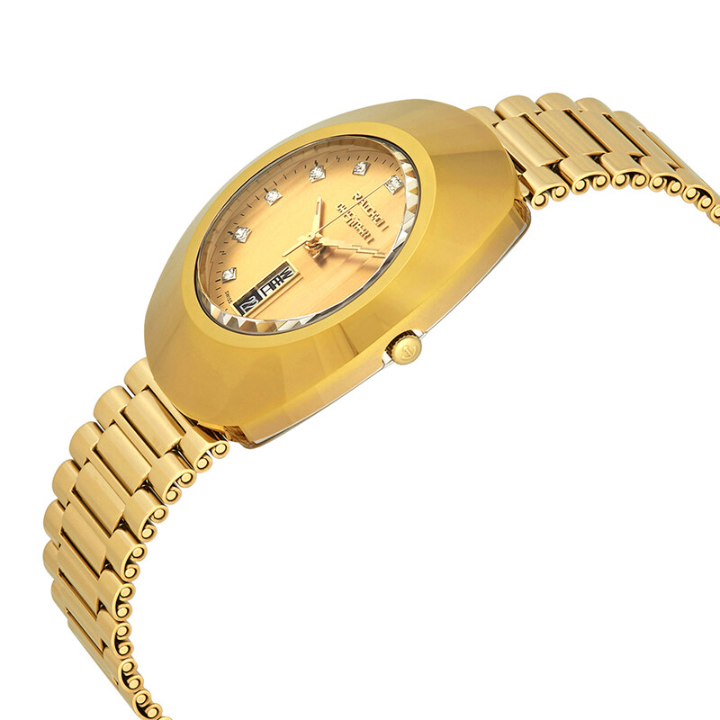 Rado The Original Diamond Gold Dial Watch R12304303 7612819049717
