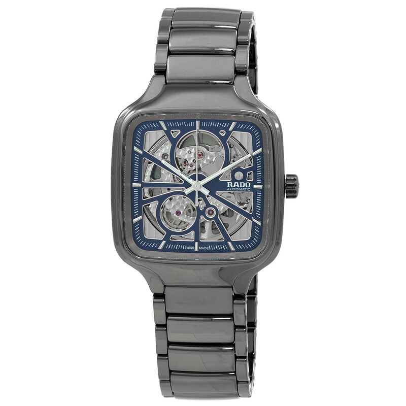Rado True Square Automatic Blue Open Heart Dial Unisex Watch