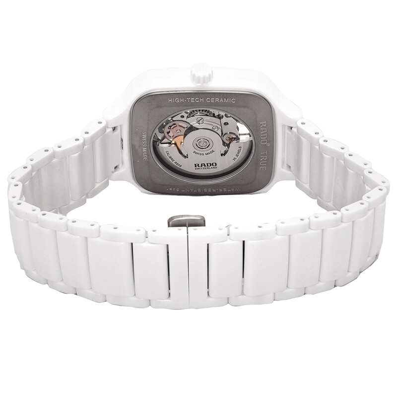 R2G ホワイト Rado True Square Automatic Skeleton White Dial Unisex Watch