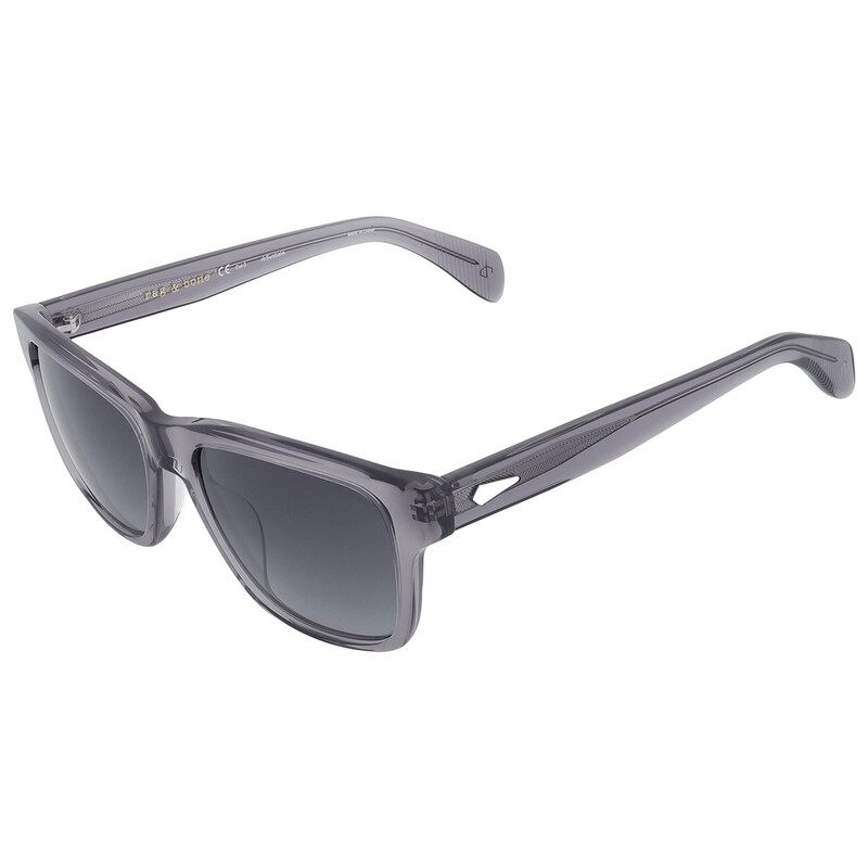 rag & bone Translucent Gray Sunglasses with Dark Lenses Rag & Bone RNB5012/S 63M/IR Oval Crystal Grey Sunglasses  main image 4