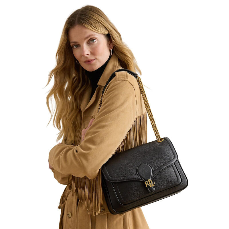 Ralph Lauren Bradley Md Shoulder Bag Medium 431974551001 BLACK ...