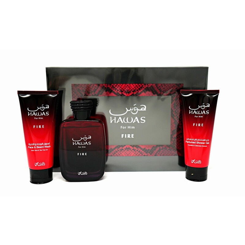 Rasasi Men's Hawas Fire Gift Set Fragrances 614514555446
