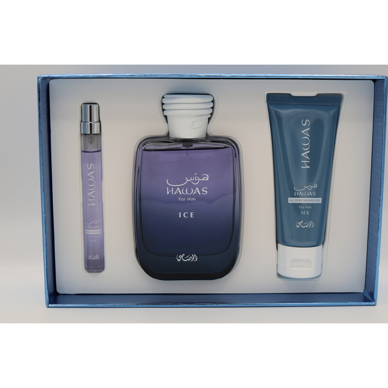 Rasasi Men's Hawas Ice Gift Set Fragrances 614514333303