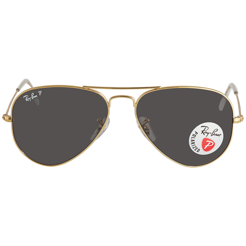 Ray-Ban Aviator Classic Polarized Black Pilot Unisex Sunglasses