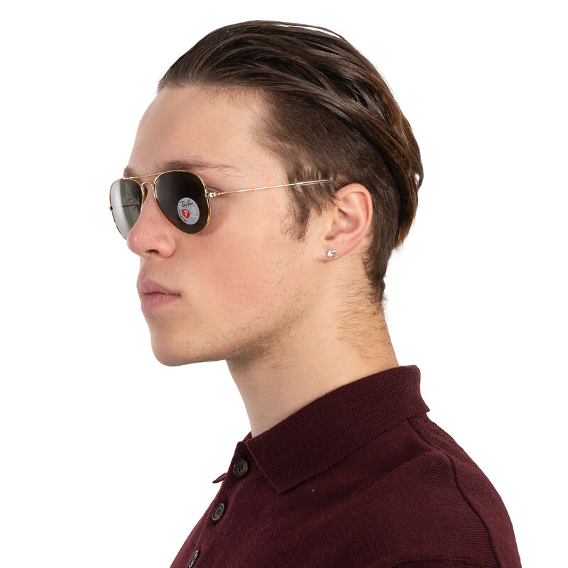 Ray-Ban Aviator Classic Polarized Green Classic G-15 Unisex  display picture 1
