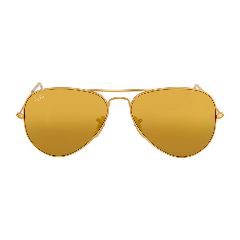 Ray-Ban Aviator Flash Lenses Yellow Mirror Unisex Sunglasses