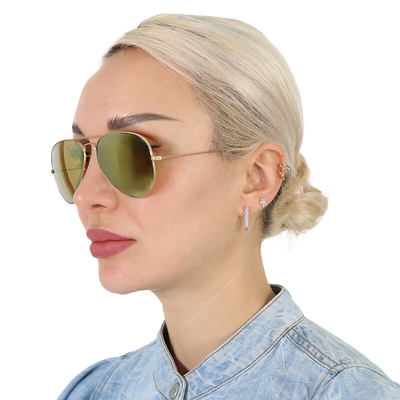 Ray-Ban Aviator Flash Lenses Yellow Mirror Unisex Sunglasses