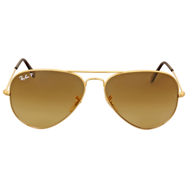 Ray-Ban Aviator Sunglasses Brown Gradient Lens • Classic w/ Case Ray-Ban RB3025 001/51 58-14 Aviator Sunglasses - Light Brown  main image 2