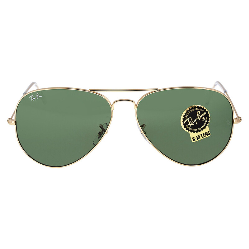 Ray-Ban Aviator Large Metal II Green G-15 Unisex Sunglasses RB3026