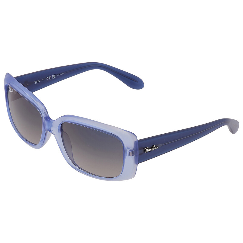 Ray-Ban Blue Gradient Polarized Square Ladies Sunglasses RB4389