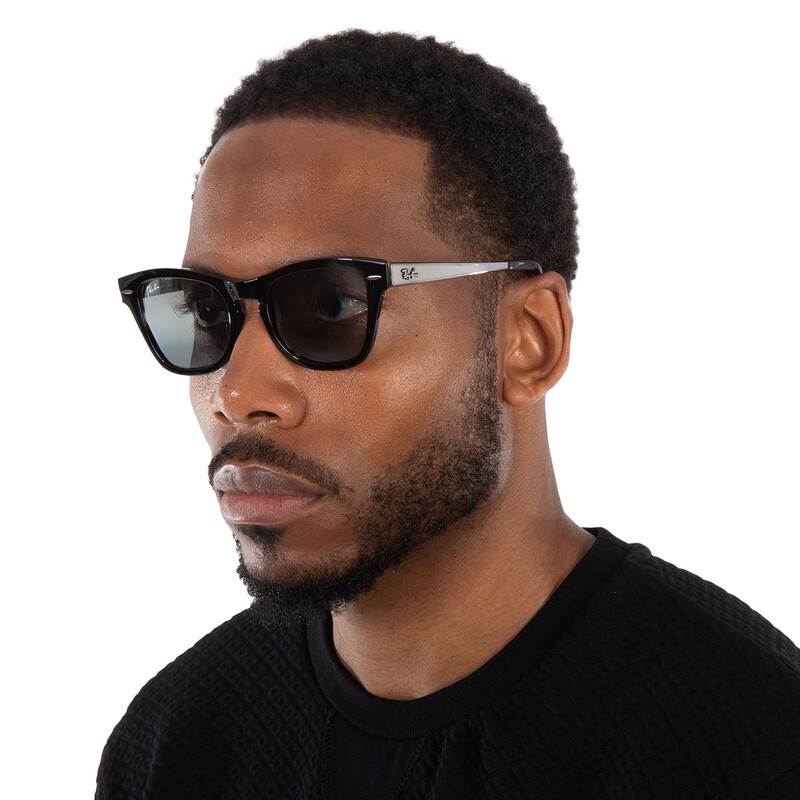 Ray-Ban Sunglasses RB0707-S-M 901/G6 Black Silver Cat Eye Frames w/ Blue Lenses Ray-Ban Sunglasses RB0707SM 901/G6 Black Cat Eye Frames w Bi  main image 3