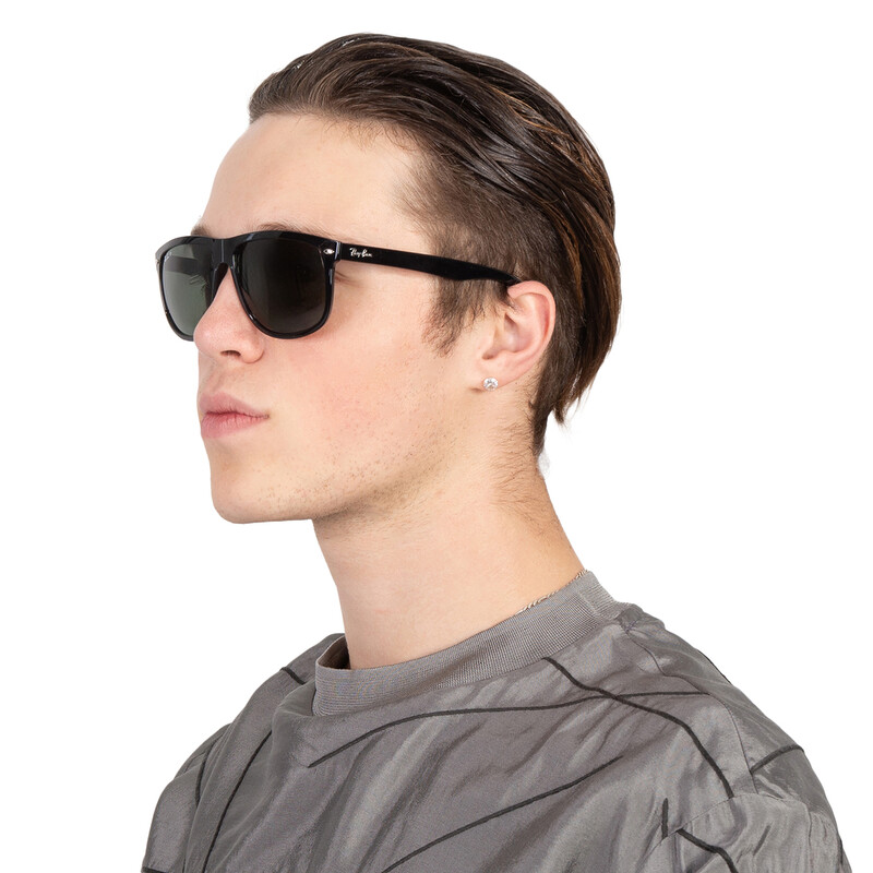Ray-Ban Boyfriend Polarized Green Rectangular Men's Sunglasses