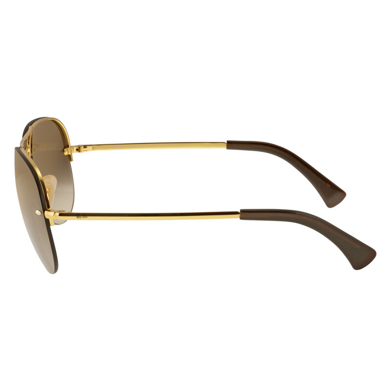 Ray-Ban Brown Gradient Aviator Unisex Sunglasses RB3449 001  display picture 3