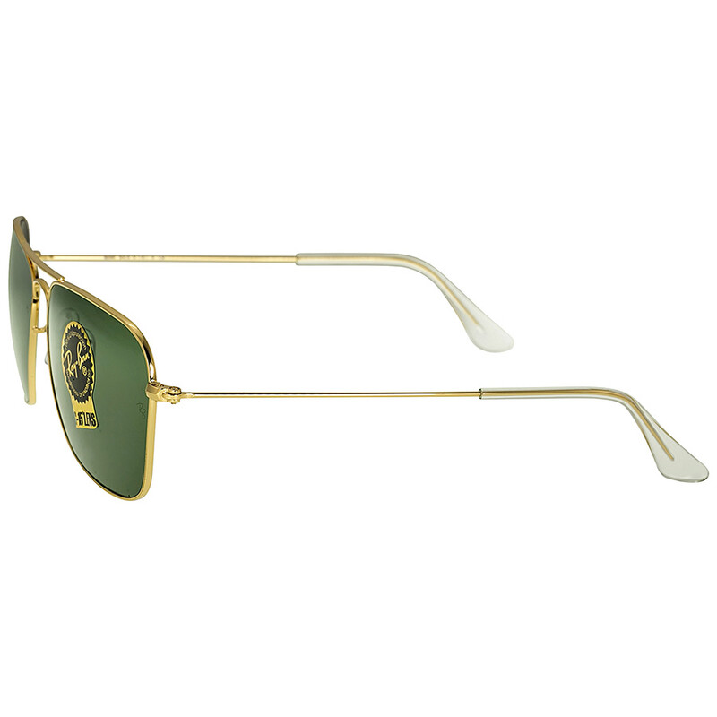 Ray-Ban Caravan Polished Gold Frame Sunglasses with G-15 Green Lenses NEW CARAVAN Sunglasses in Gold and Green - RB3636 | Ray-Ban® US main image 2