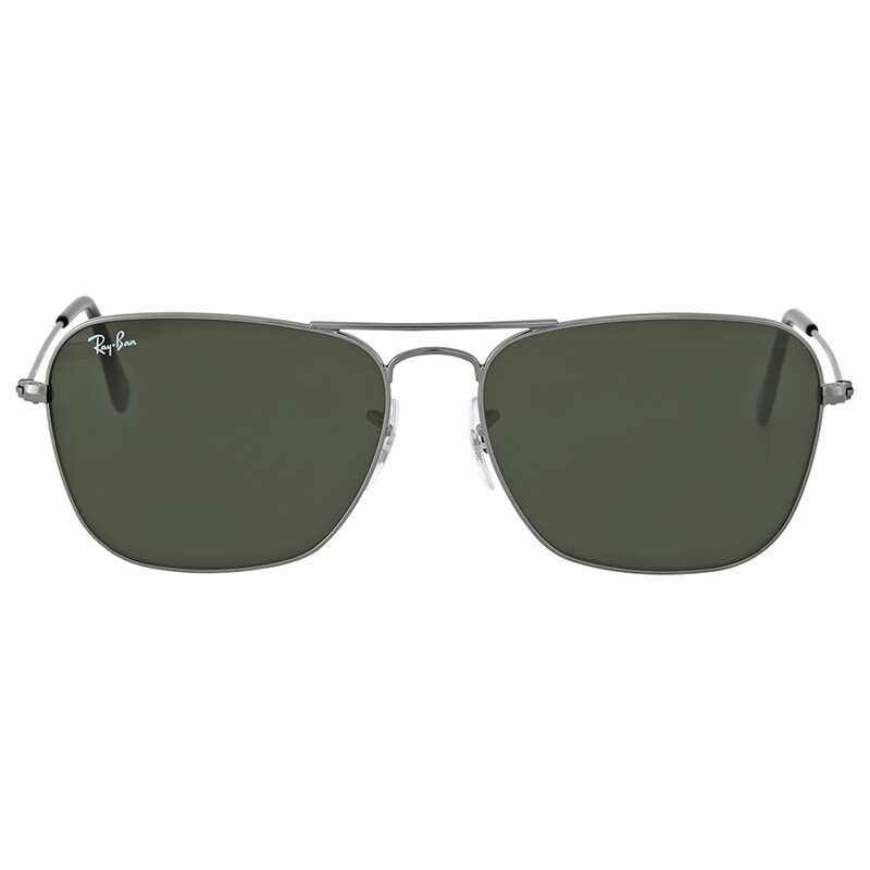 Ray-Ban Caravan Green Classic G-15 Square Unisex Sunglasses RB3136