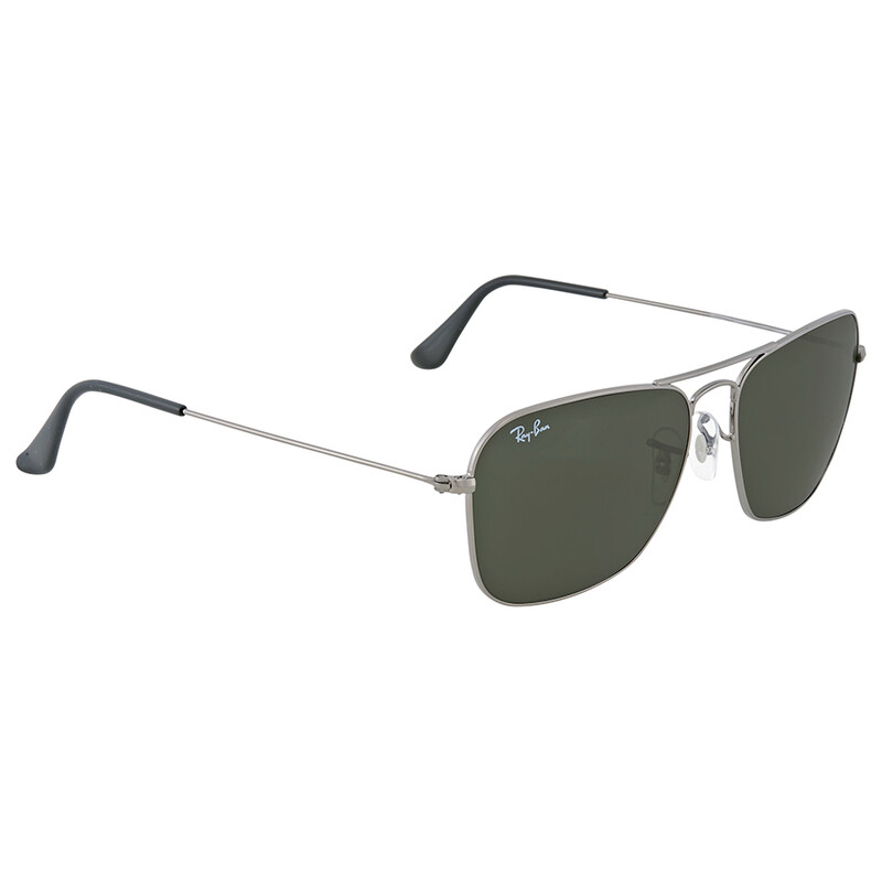Ray-Ban Caravan Green Classic G-15 Square Unisex Sunglasses RB3136