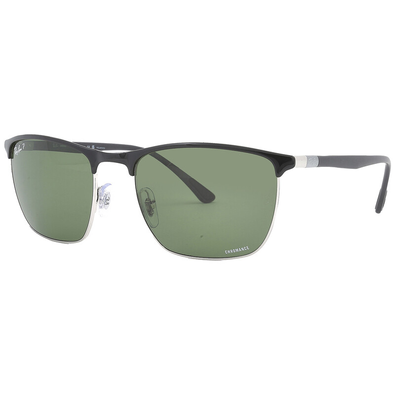 Ray-Ban Chromance Polarized Dark Green Square Unisex Sunglasses