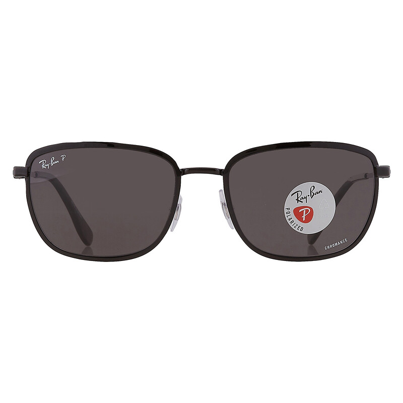 Ray-Ban Chromance Polarized Grey Square Unisex Sunglasses RB3705