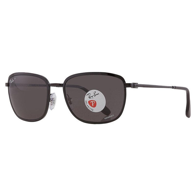 Ray-Ban Chromance Polarized Grey Square Unisex Sunglasses RB3705