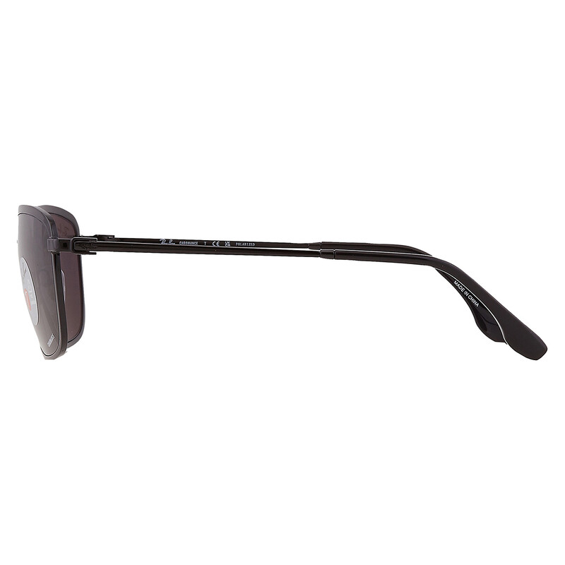 Ray-Ban Chromance Polarized Grey Square Unisex Sunglasses RB3705