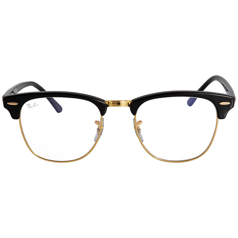 Ray-Ban Clubmaster Blue-Light Clear Unisex Sunglasses RB3016 901