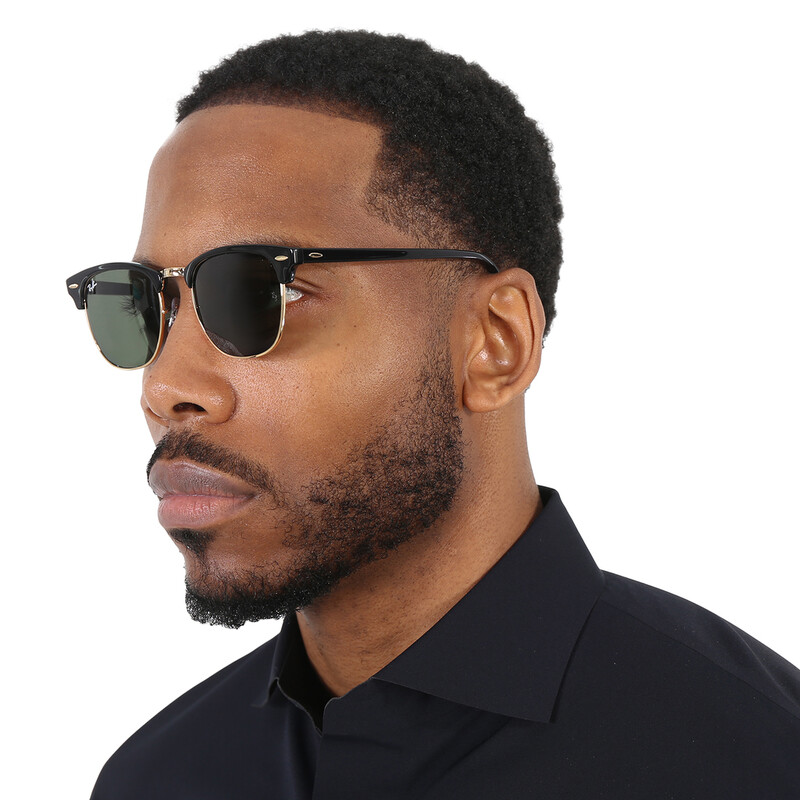 Ray-Ban Clubmaster Classic Green Unisex Sunglasses RB3016  display picture 1