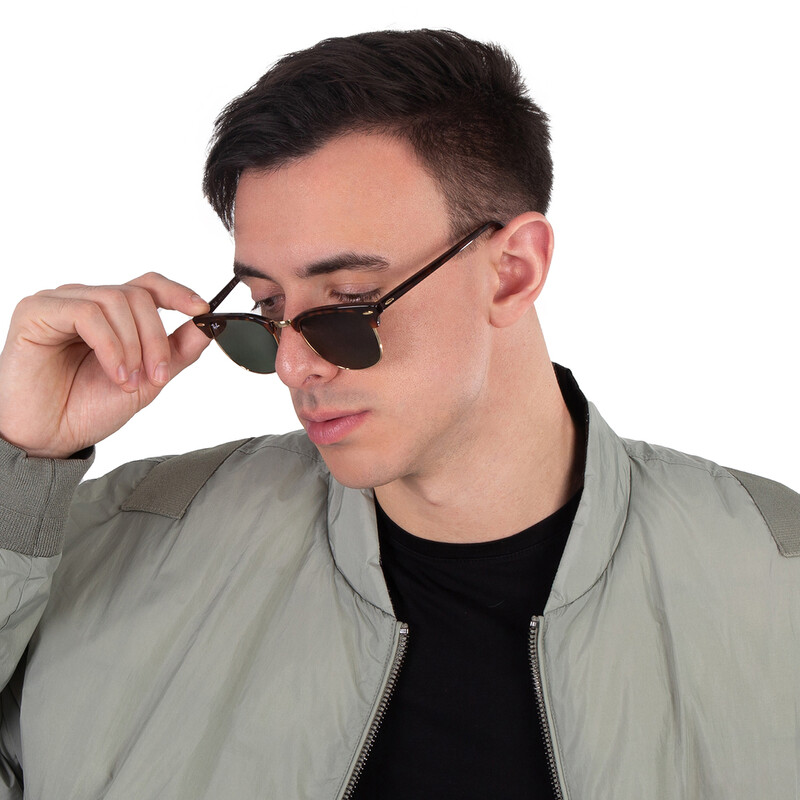 RAYBAN rb3016 51サイズ W0366 CLUBMASTER Ray-Ban Men's Clubmaster RB3016-W0365-51 Black Acetate Sunglasses