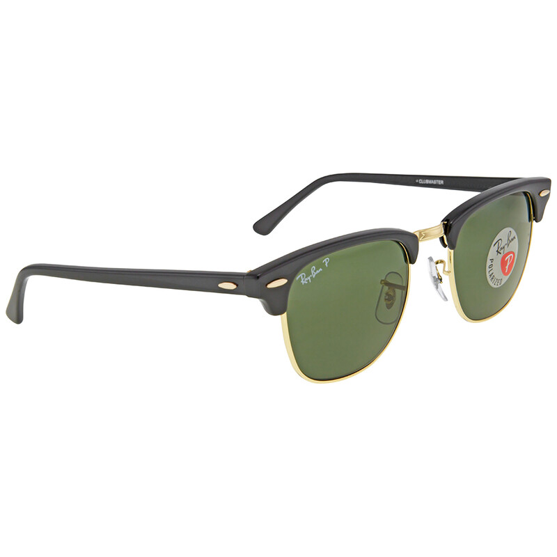 小物 Ray-Ban CLUBMASTER RB3016 901/58 Ray-Ban Clubmaster Classic Polarized Green Classic G-15 Square