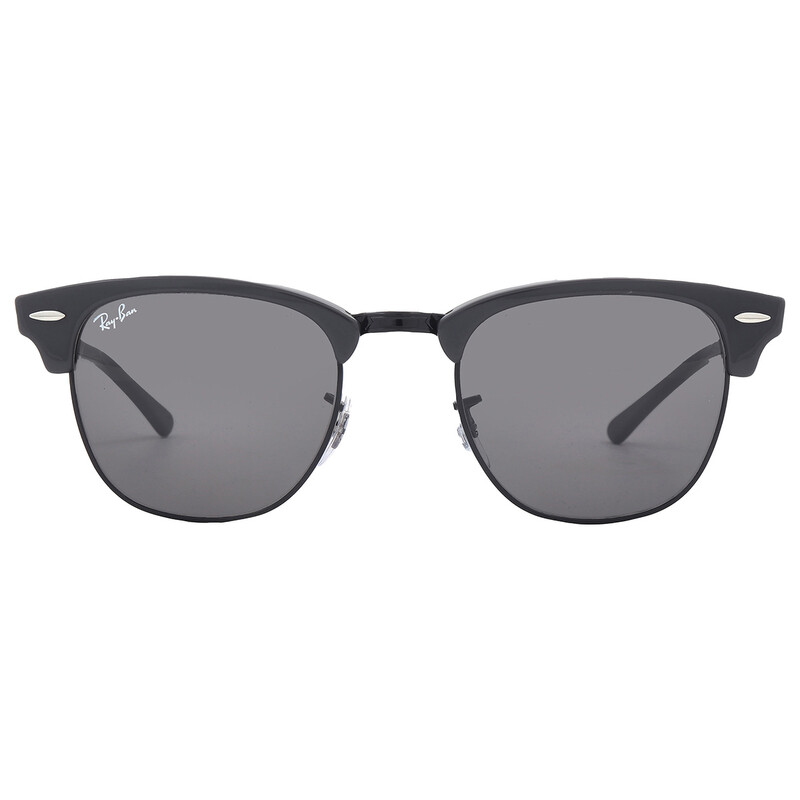 49サイズ【ReVision】RB3016-BK-REGGY　リビジョン　グレー Ray-Ban Clubmaster Dark Grey Square Unisex Sunglasses RB3016