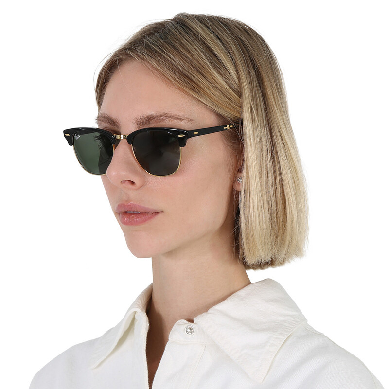Ray-Ban Clubmaster Folding Green Classic G-15 Square Unisex