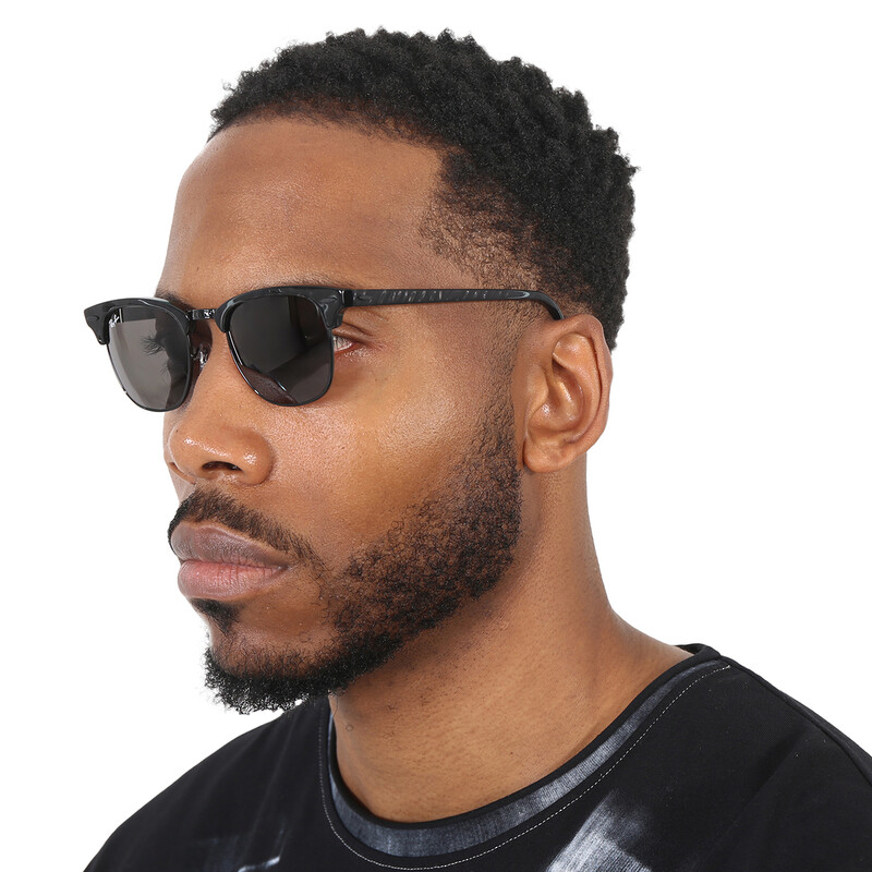 Ray-Ban Clubmaster Marble Dark Grey Square Unisex Sunglasses